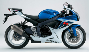 Amotopart Verkleidungssatz für Suzuki GSXR 600/750 2011–2024, Blau/Weiß