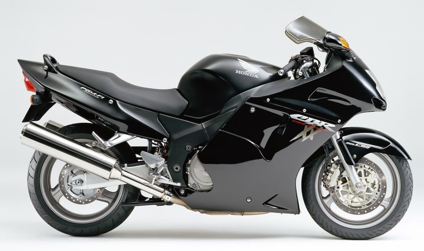 Amotopart 1996-2007 ホンダ CBR1100XX SuperBlackBird フェアリング 光沢ブラックキット