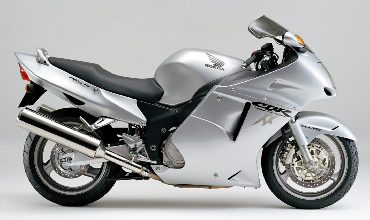 Amotopart 1996–2007 Honda CBR1100XX SuperBlackBird Verkleidungs-Silber-Set