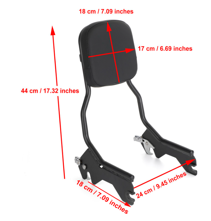 18-20 Deluxe Heritage Classic Softail Slim FLSL Passenger Backrest