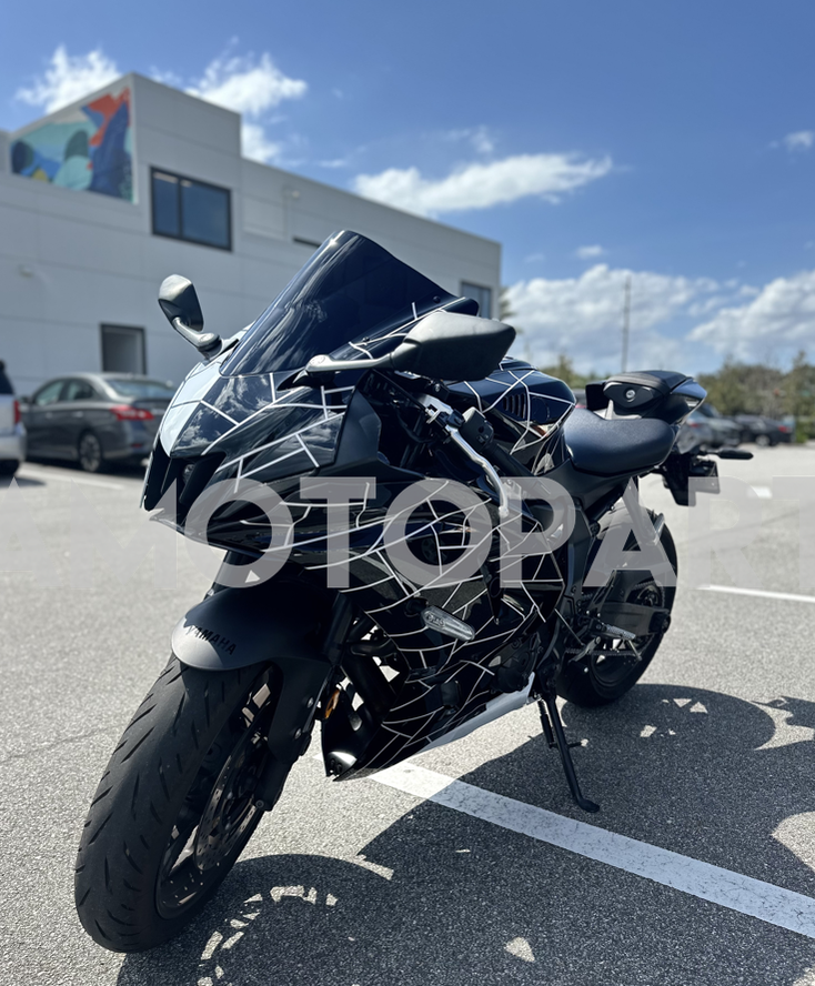 Amotopart 2021-2025 Yamaha YZF-R7 Black White Grey Fairing Kit