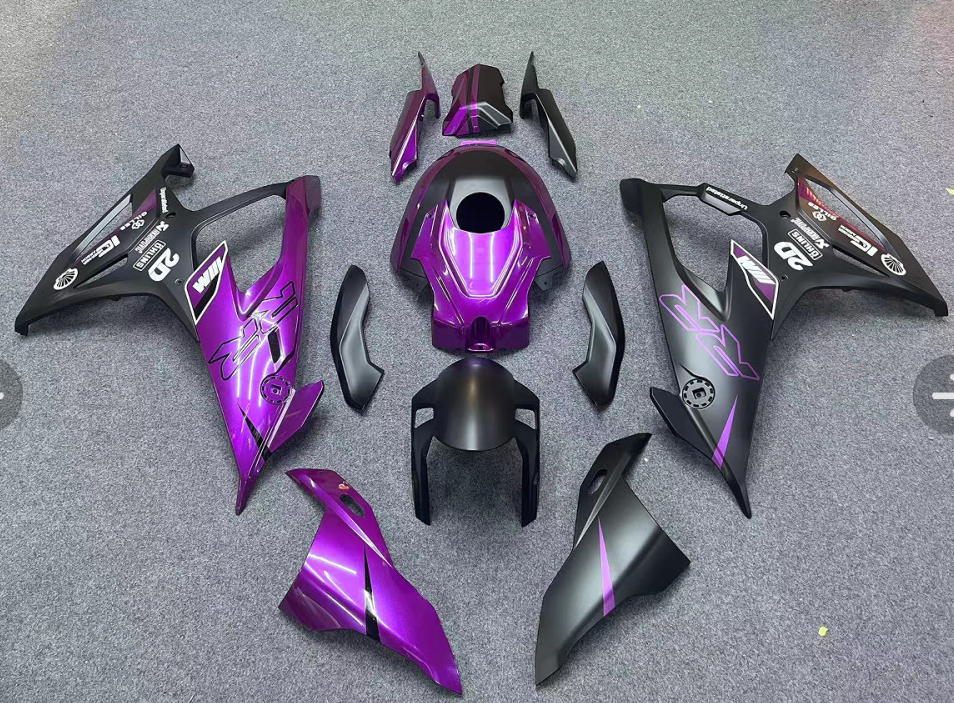 Amotopart 2019-2022 BMW M1000RR S1000RR Kit de carenado negro morado negro