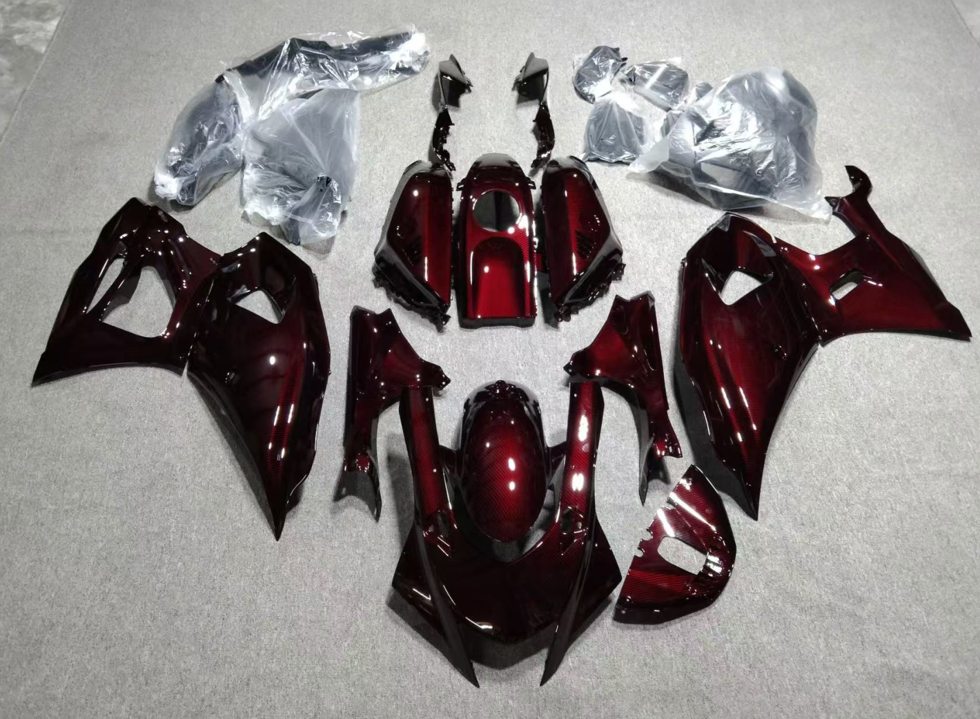 Amotopart 2021-2024 Yamaha YZF-R7 Carbon Fiber Red Fairing Kit