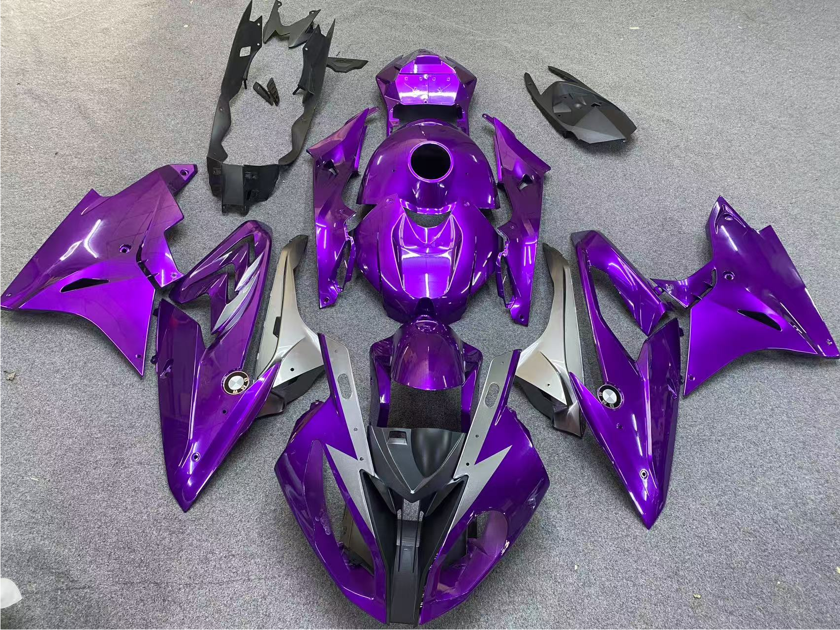 Amotopart 2017-2018 BMW S1000RR Midnight Purple Grey Fairing Kit