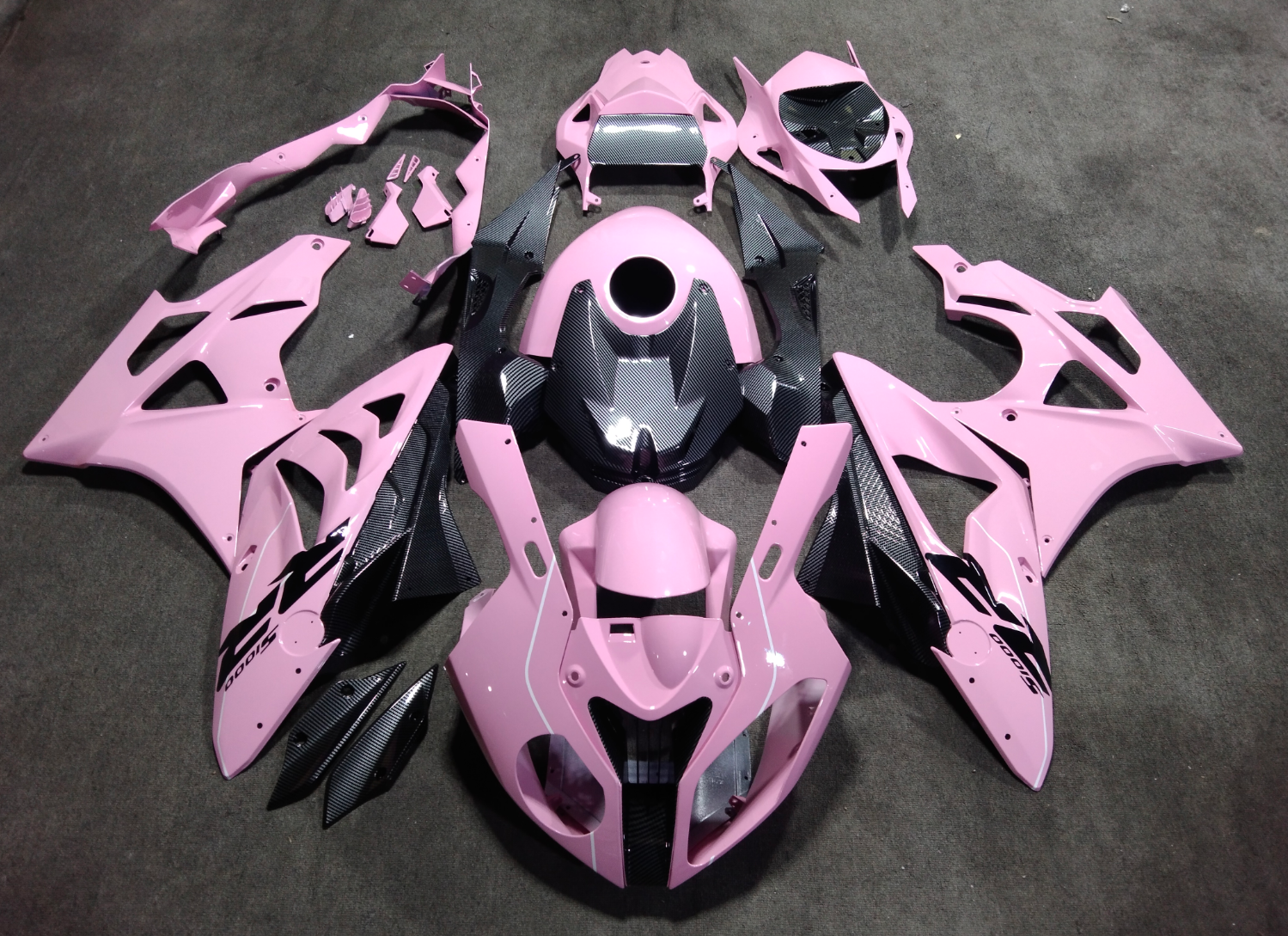 Amotopart 2009-2014 BMW S1000RR Carbon Fiber Pattern & Glossy Purple Fairing Kit