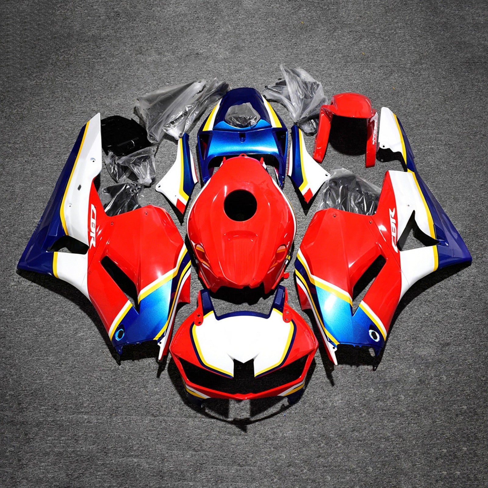 Amotopart 13-26 US ver. & 13-23 European ver. Honda CBR600RR Red Blue White Yellow Fairing Kit