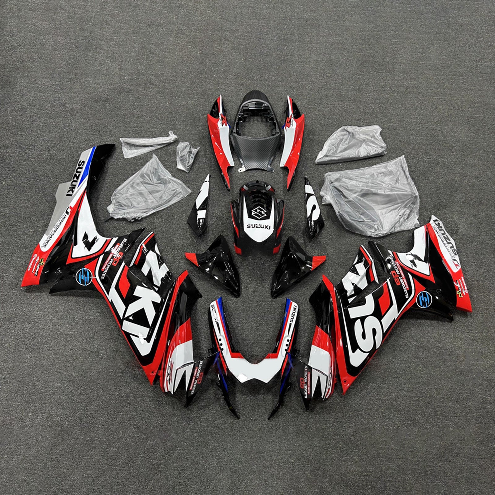 Amotopart 2011–2026 Suzuki GSXR 600/750 Rot Weiß Schwarz Verkleidungsset
