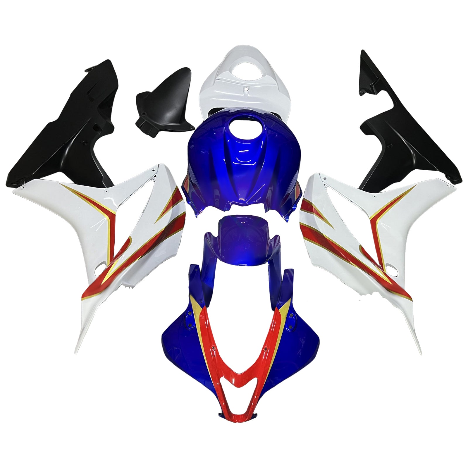 Amotopart 2007-2008 Honda CBR600rr Kit de carénage rouge blanc noir blanc