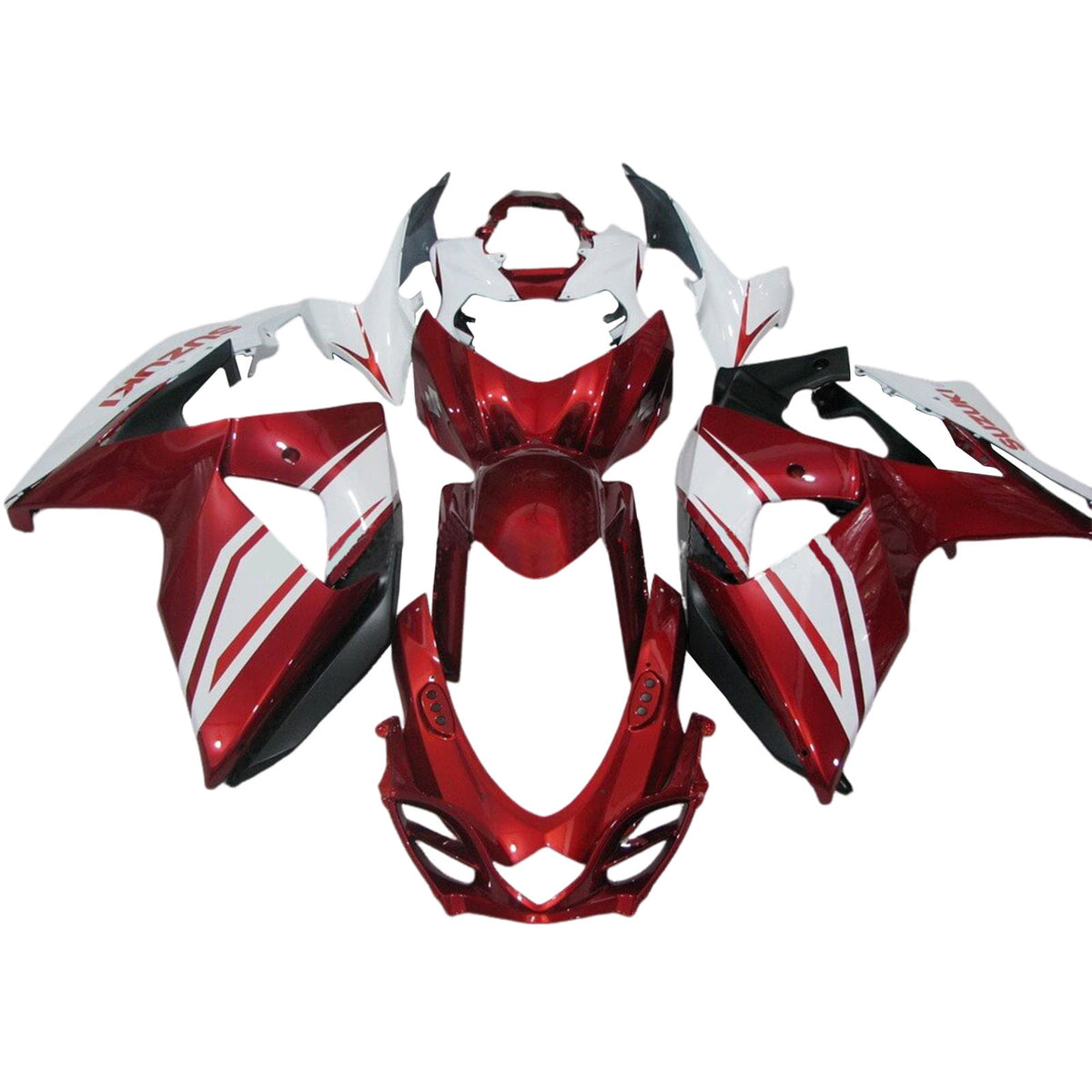 Amotopart 2009-2016 K9 GSXR1000 Suzuki White&Red Fairing Kit