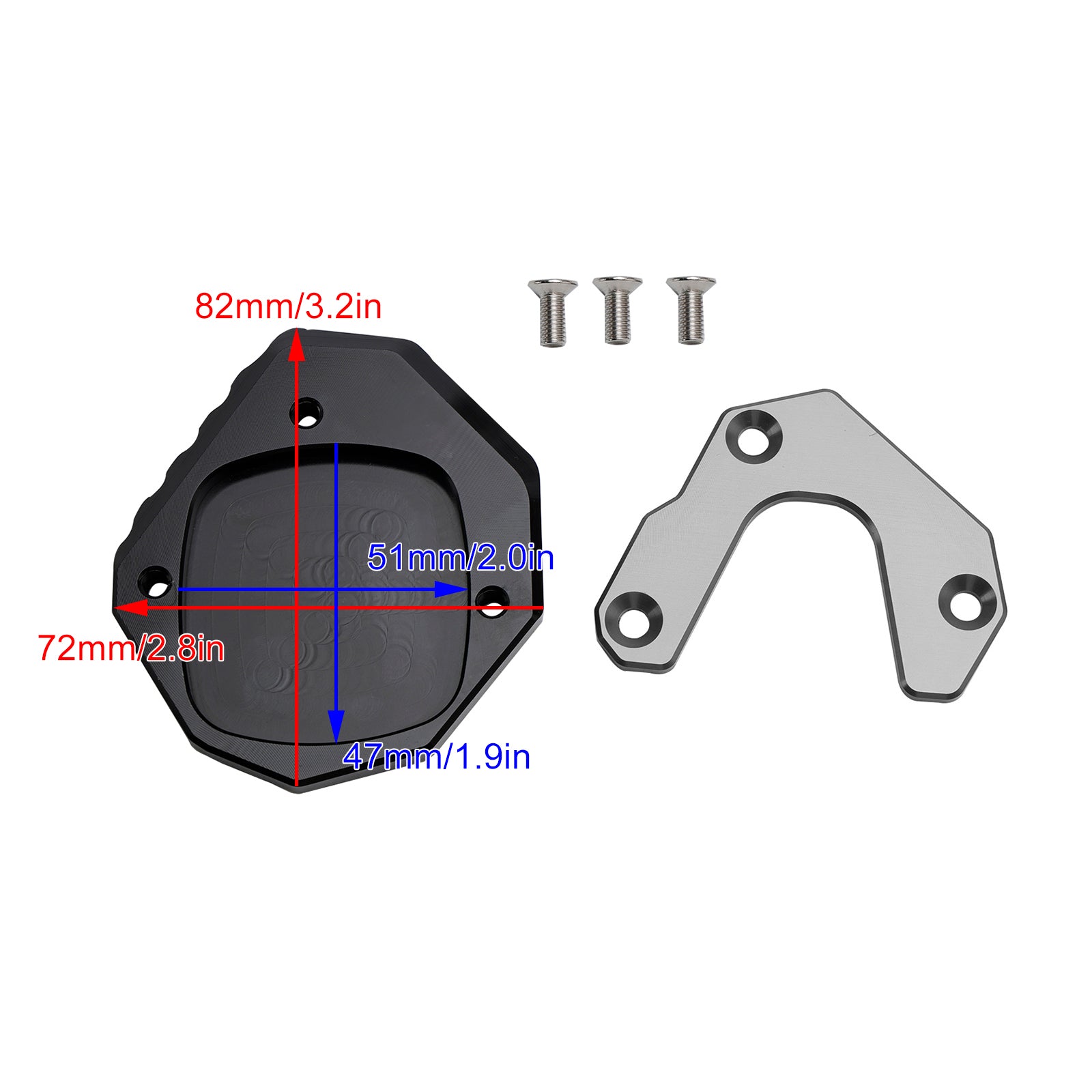 23-24 Honda XL 750 Transalp CB750 Hornet Béquille Agrandir Plaque Pad