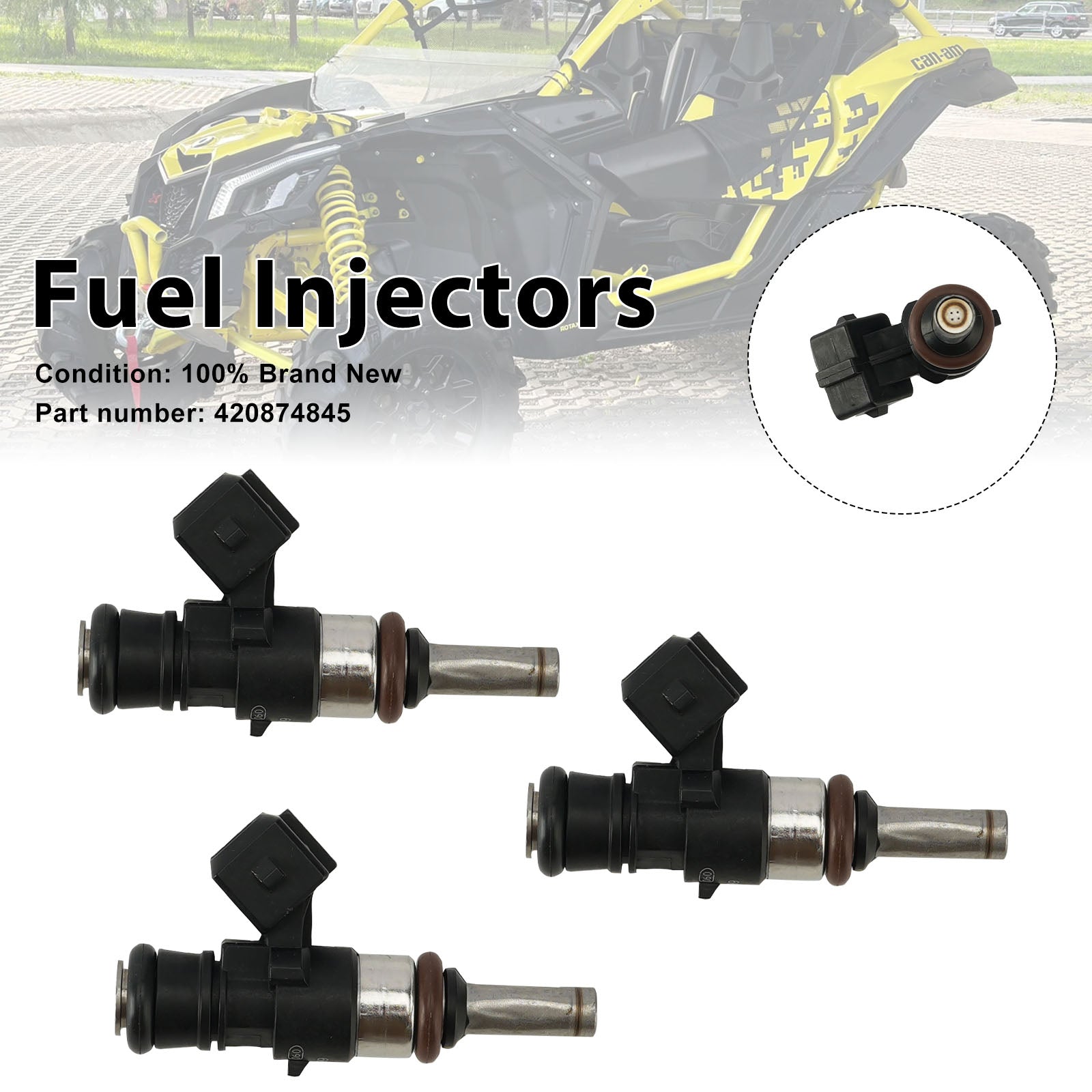 Injecteurs de carburant Can-Am Maverick X3 Turbo 3 pièces 420874845 2017 – 2022