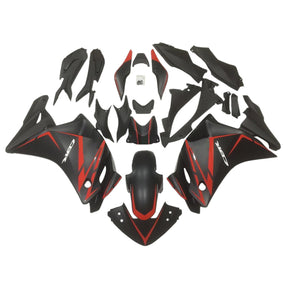 Amotopart 2011-2015 CBR250R Honda Black with Red Stripe Fairing Kit