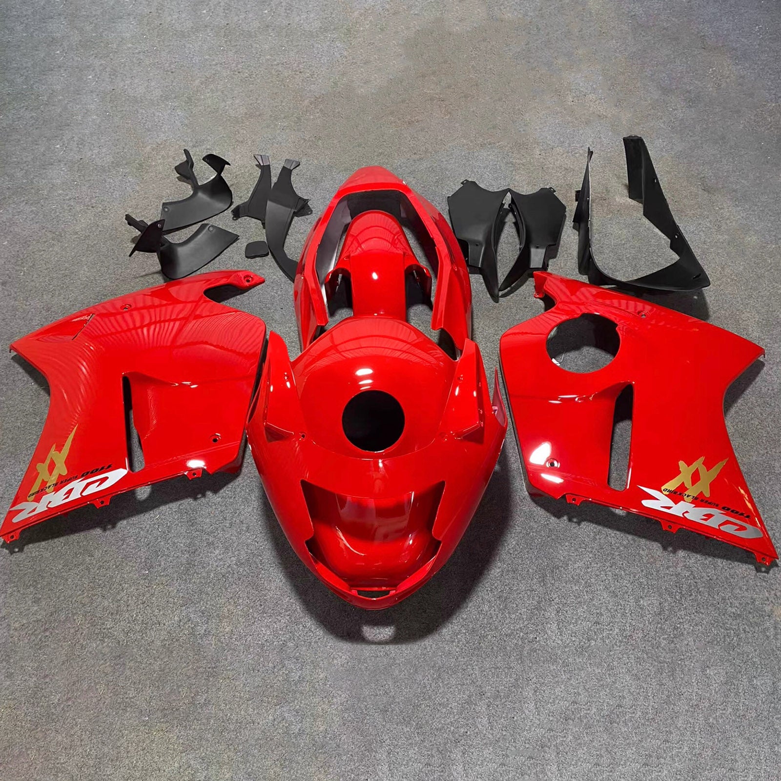 Amotopart 1996-2007 Honda CBR1100XX SuperBlackBird Red Fairing Kit