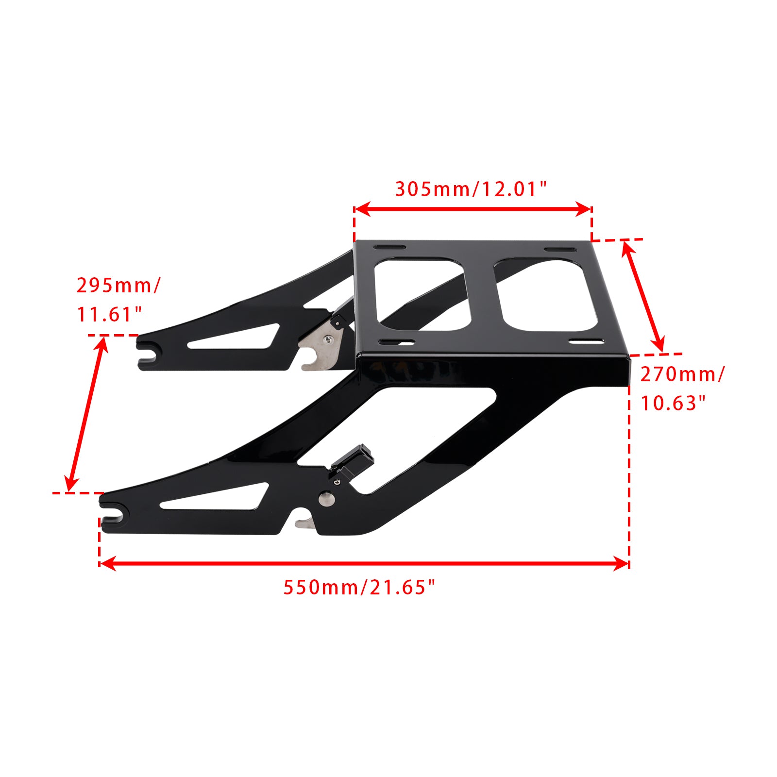 18-25 Softail Low Rider / Sport Glide Black Two Up Luggage Trunk Mount Rack