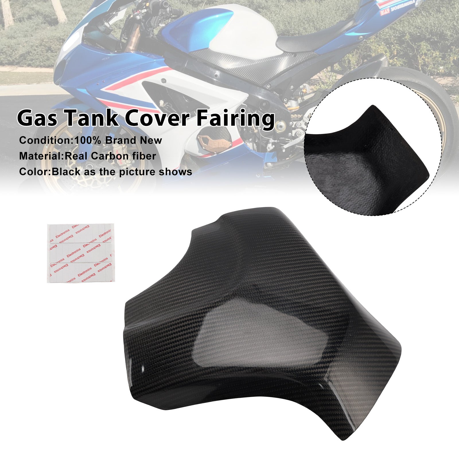 Suzuki GSXR1000 2007-2008 Real Carbon Fiber Tank Cover Fairing