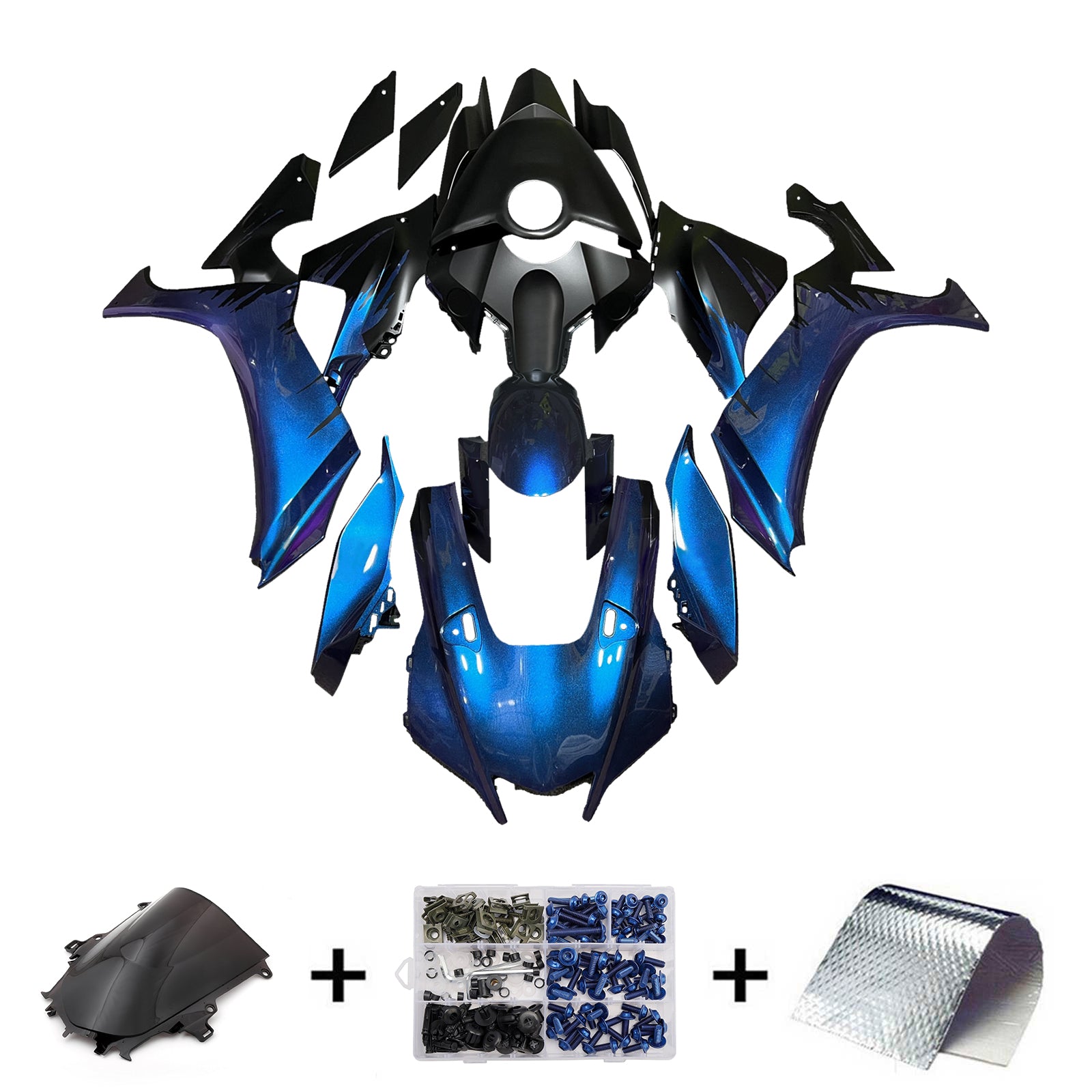 Amotopart 2020-2025 Yamaha YZF-R1 Blue Fairing Kit