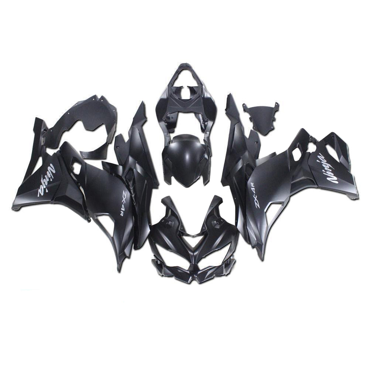 Amotopart 2019-2024 Ninja ZX-25R ZX-4R ZX-4RR Kawasaki Matt Black Fairing Kit