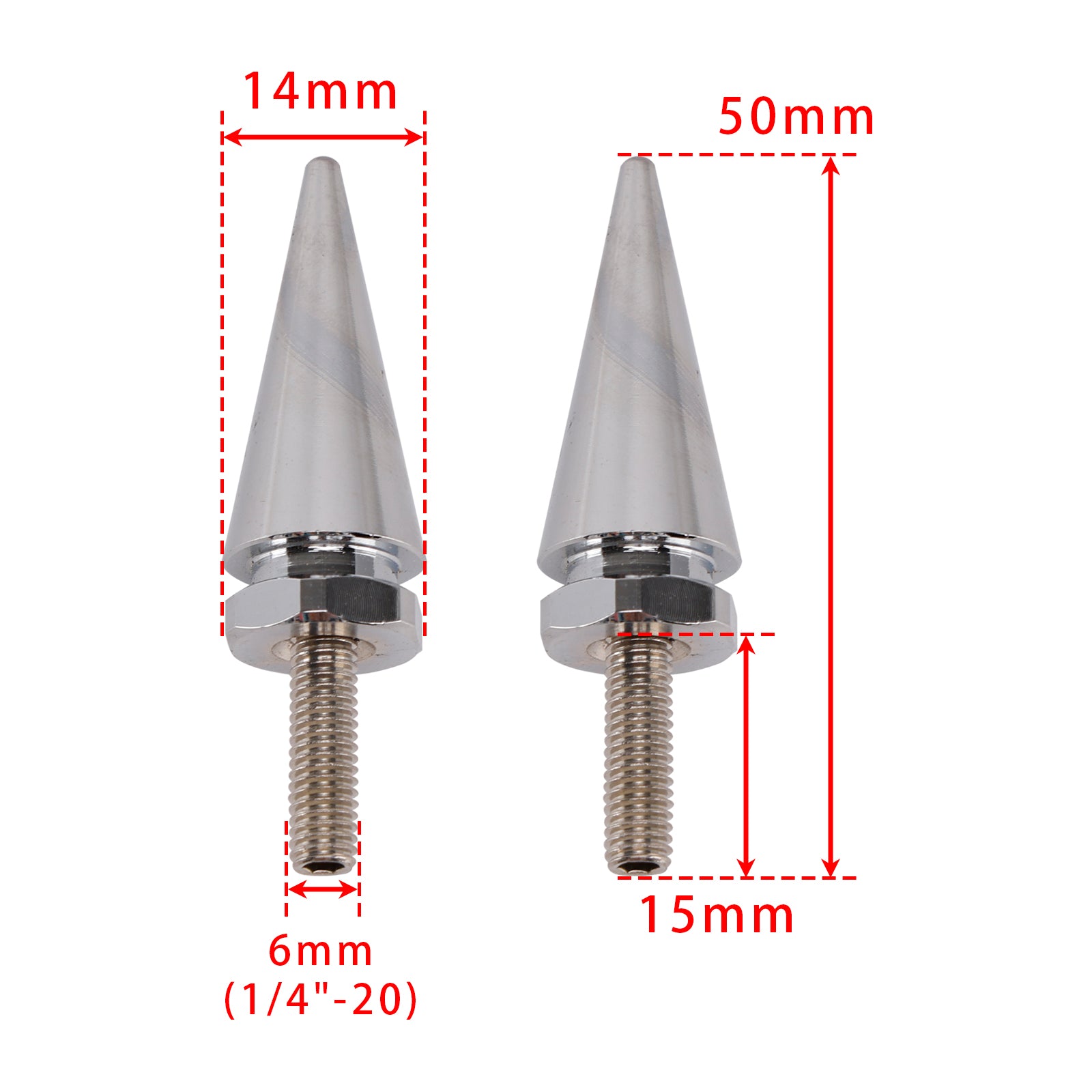 14-25 Touring Electra Glide Street Glide 3x Spike Windshield Bolts in Silver