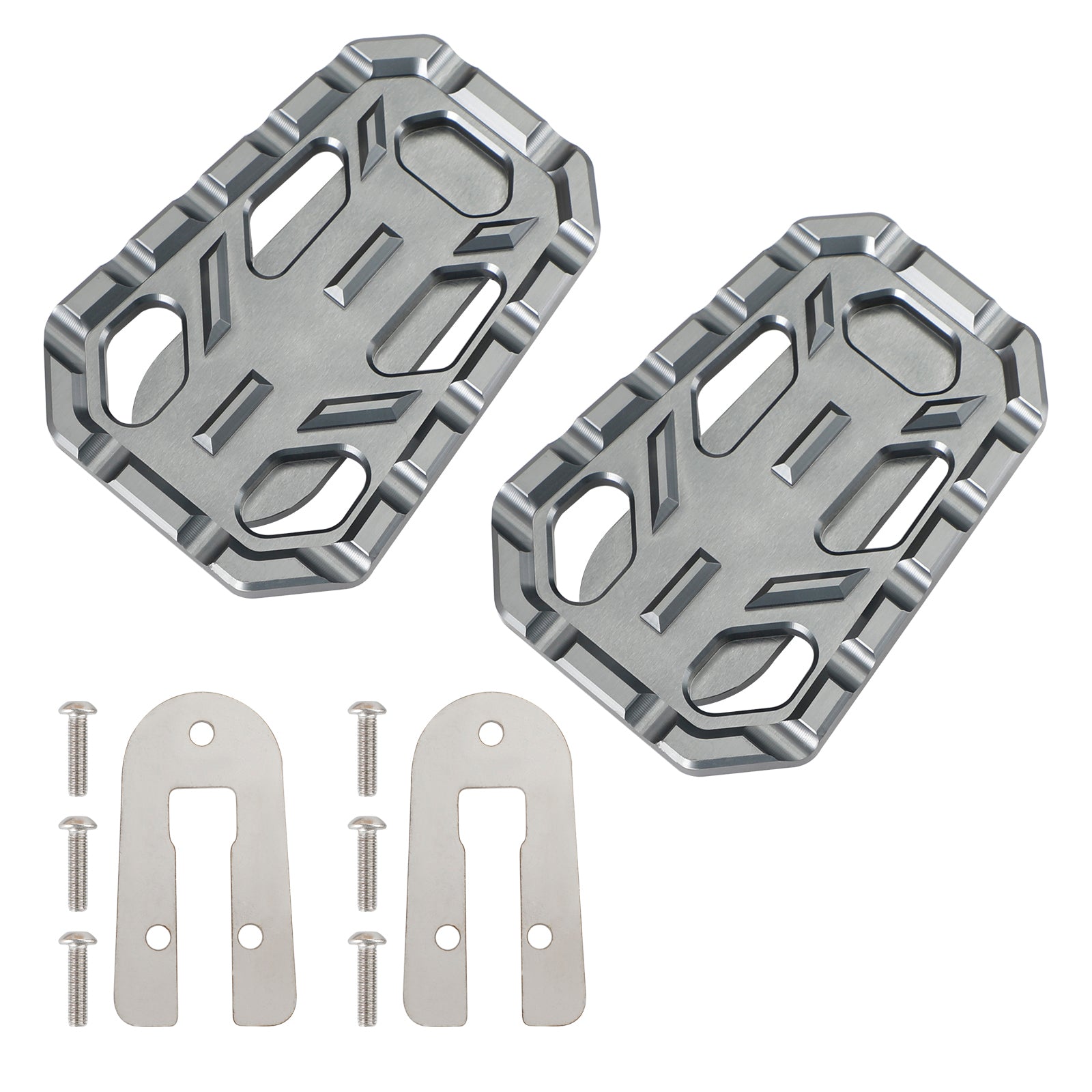 Cnc repose-pieds repose-pieds couvre pédale de pilote adapté pour TR Scrambler 1200 Tiger argent