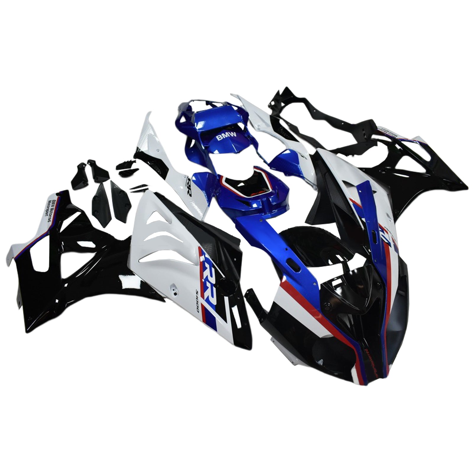 Amotopart Verkleidungsset für BMW S1000RR 2009–2014, Blau und Schwarz