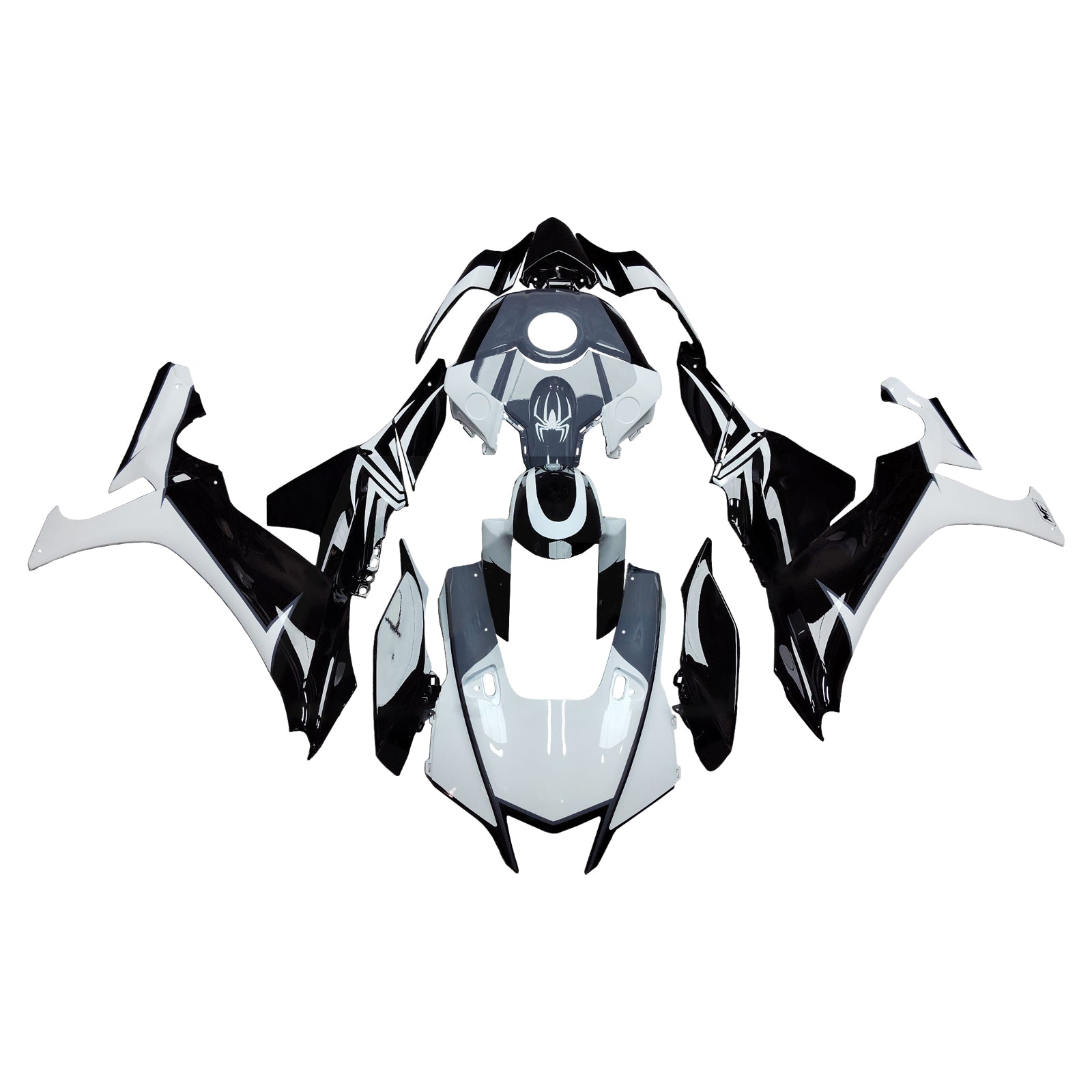 Amotopart 2020-2025 Yamaha YZF-R1 White Black Fairing Kit
