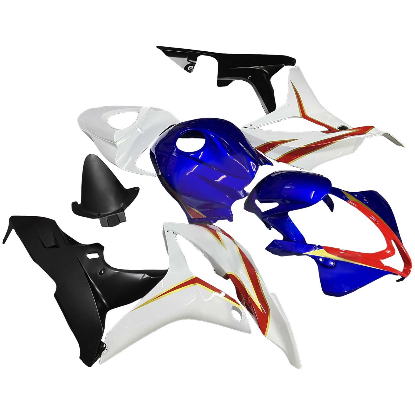 Amotopart 2007-2008 Honda CBR600RR Blue Black White Red Fairing Kit