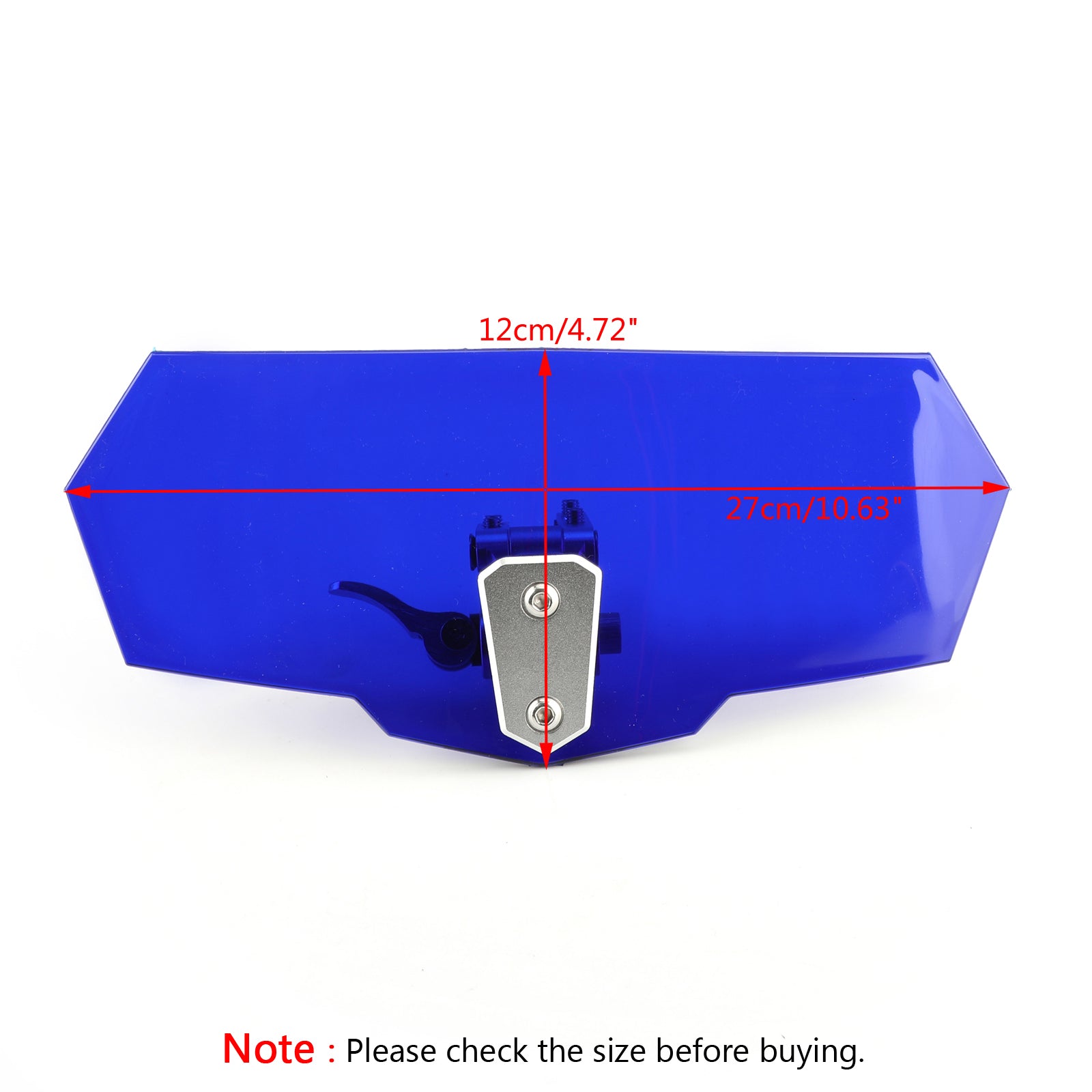 Universal Adjustable Windshield Screen Extension Deflector For Honda Yamaha Blue