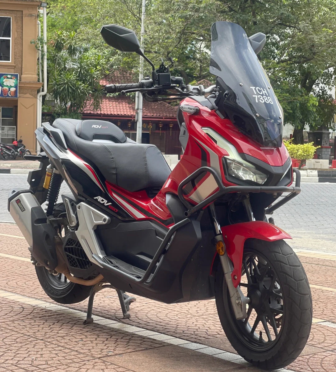 Kit carena Amotopart 2018-2021 Honda ADV150 nero rosso
