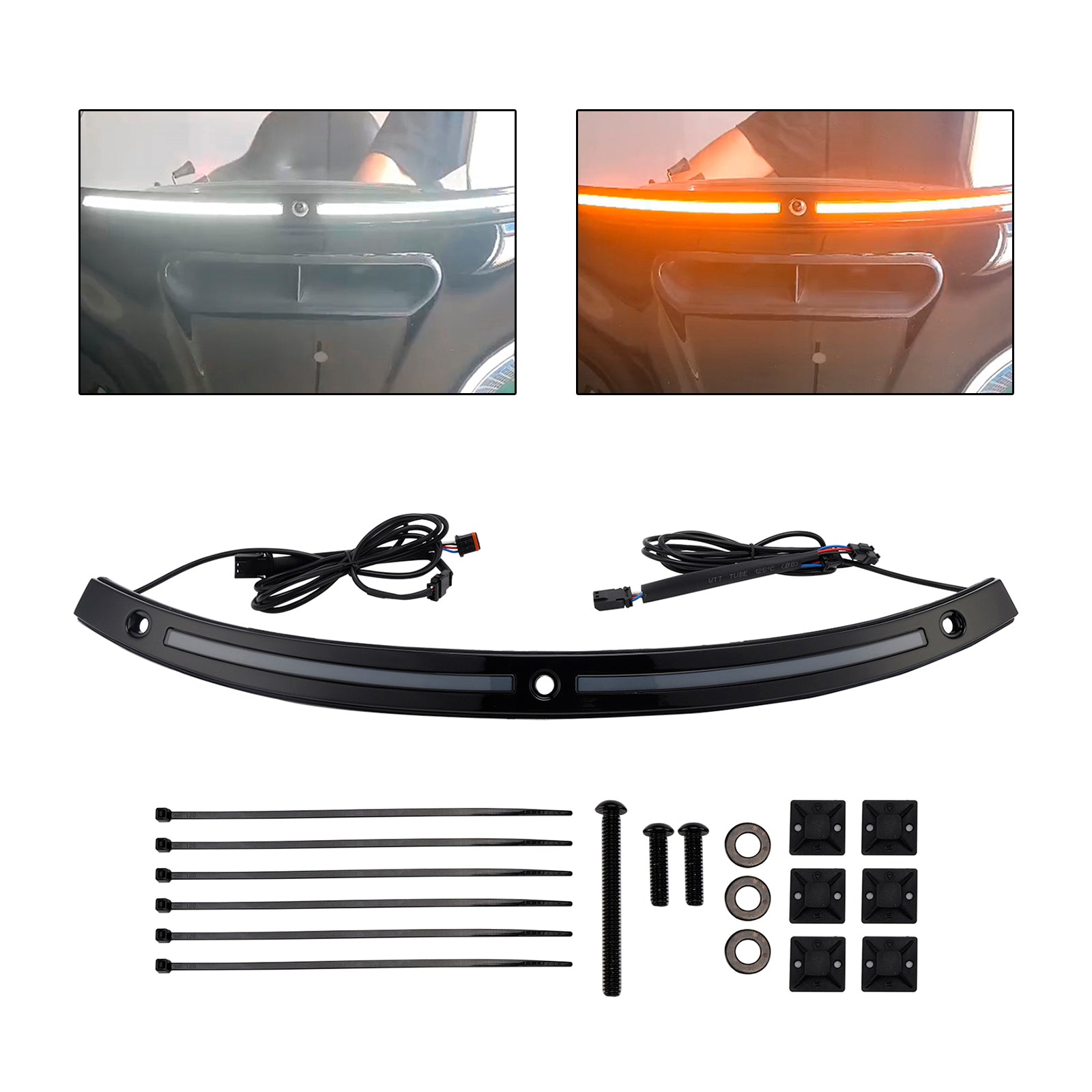 2014+ Touring Electra Glide LED Running Turn Signal Light Windshield Trim