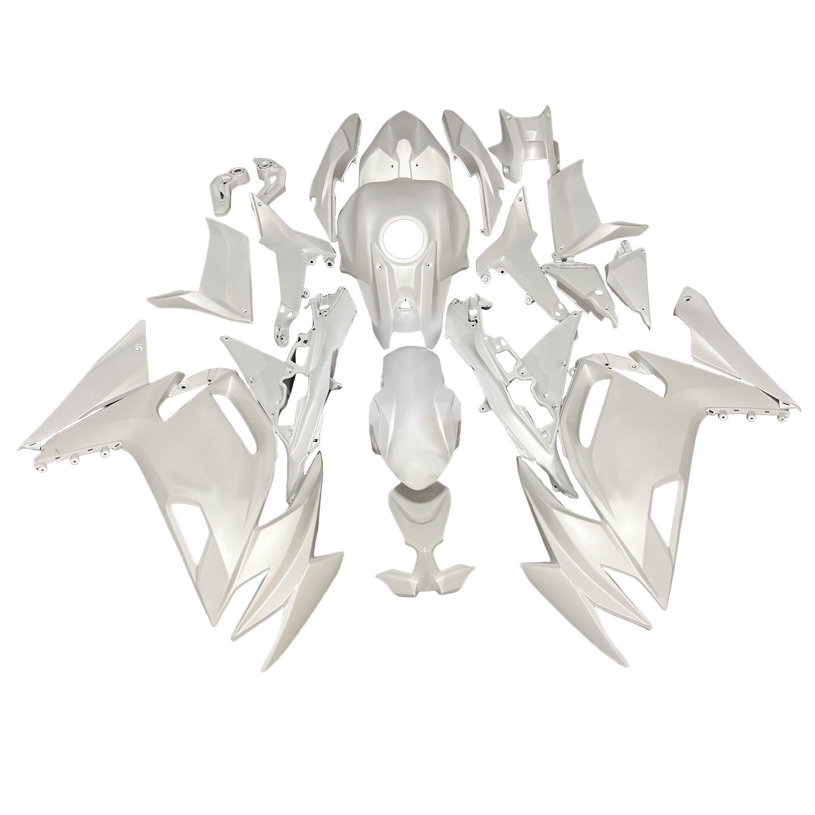 Amotopart 2020-2025 Kawasaki ER6F Ninja650 White Fairing Kit