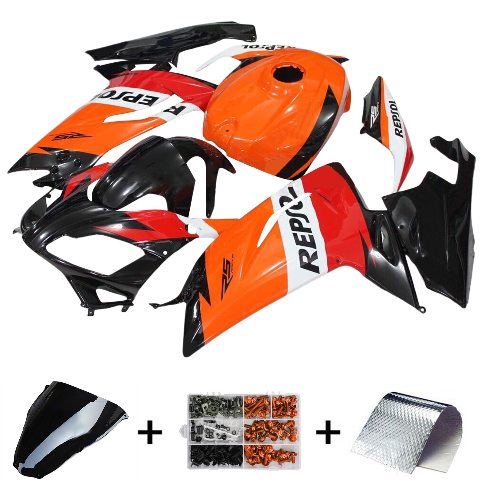 Amotopart 2006-2011 RS125 Aprilia Red&Orange Repjol Fairing Kit