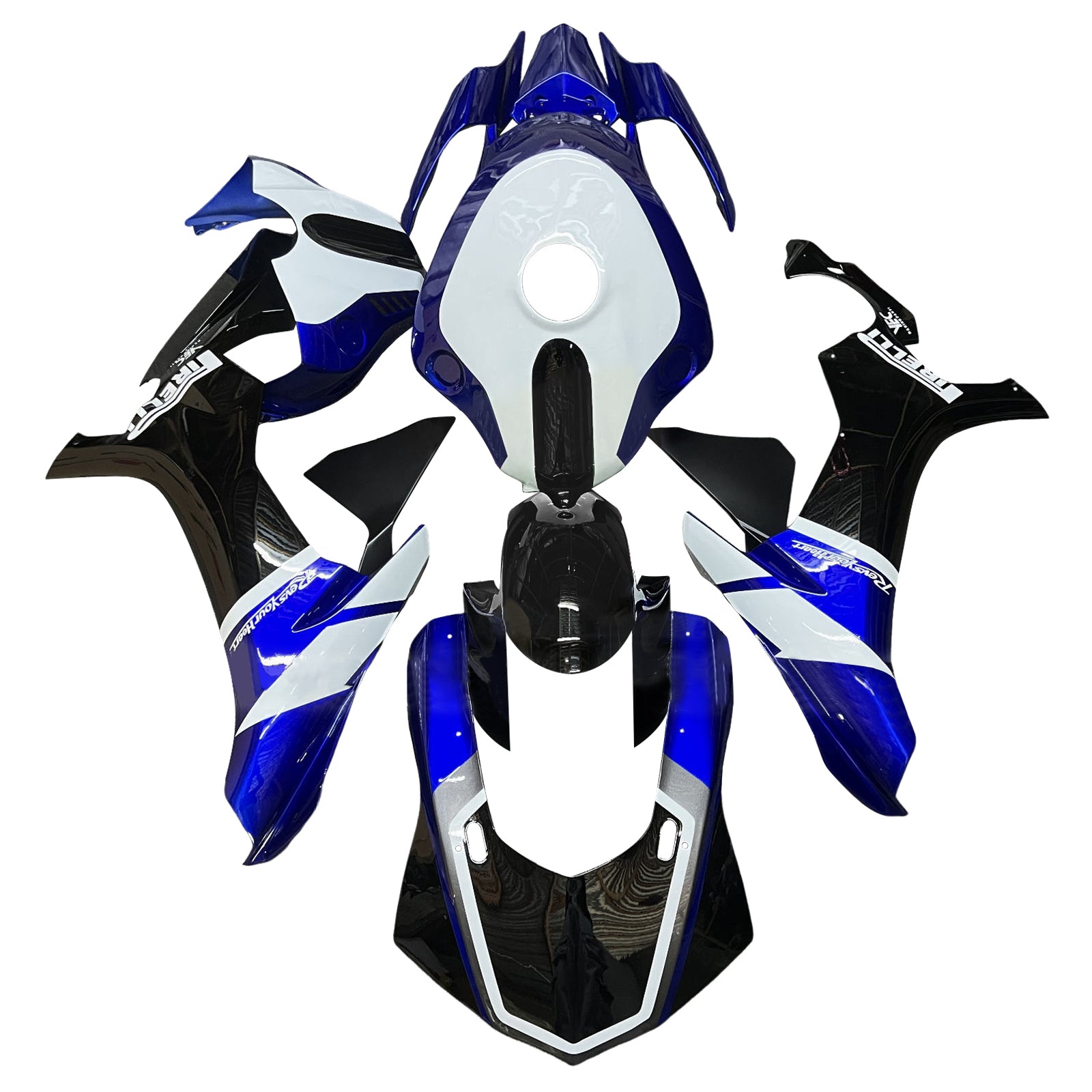 Amotopart 2015-2019 Yamaha  YZF-R1 Blue & Black Fairing Kit