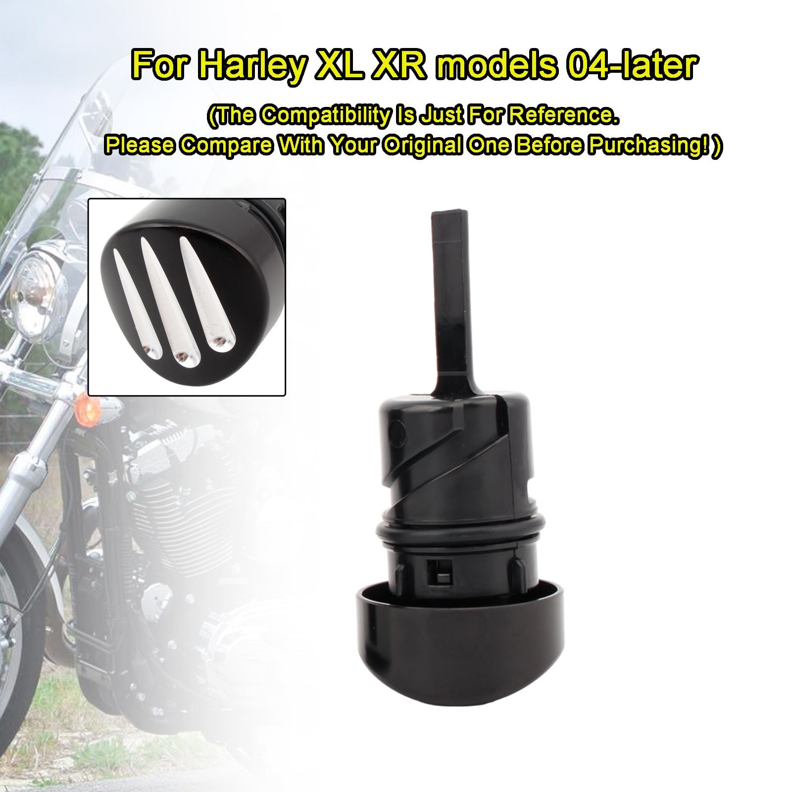 04-16 スポーツスター XL883 XL1200 オイルディップスティック タンク