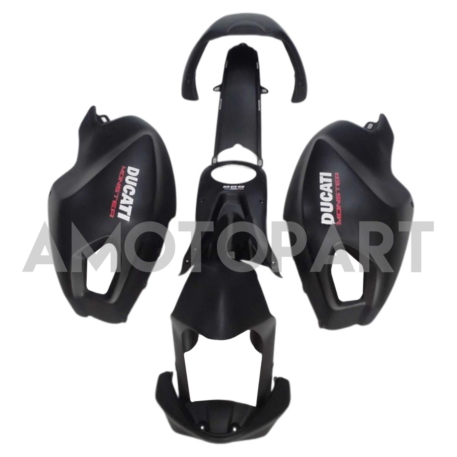 Amotopart All Years Ducati Monster 696 796 1100 S EVO Matte Black Fairing Kit