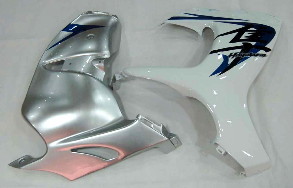 Amotopart 2008–2020 Suzuki Hayabusa GSX1300R Verkleidungsset in Weiß und Silber