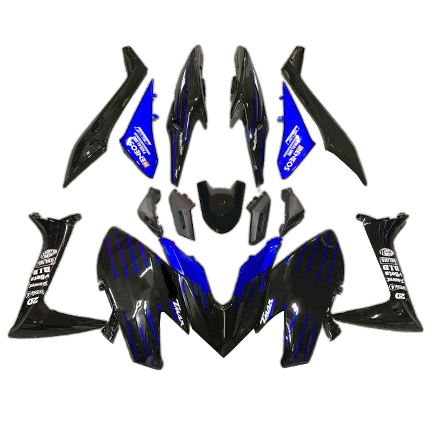 Amotopart 2019-2021 Yamaha TMAX560 Blue Black Fairing Kit