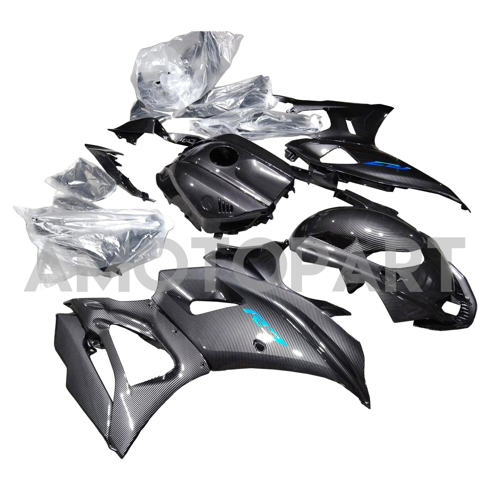 Amotopart 2021-2025 Yamaha YZF-R7 Black Fairing Kit
