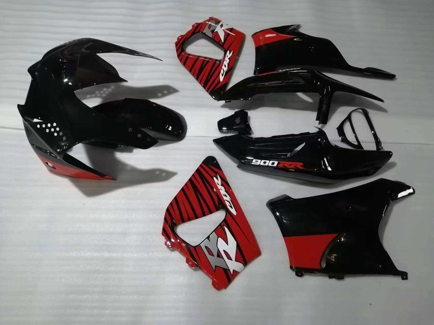 Amotopart 1998-1999 Honda CBR900RR 919 Kit de carénage noir et rouge