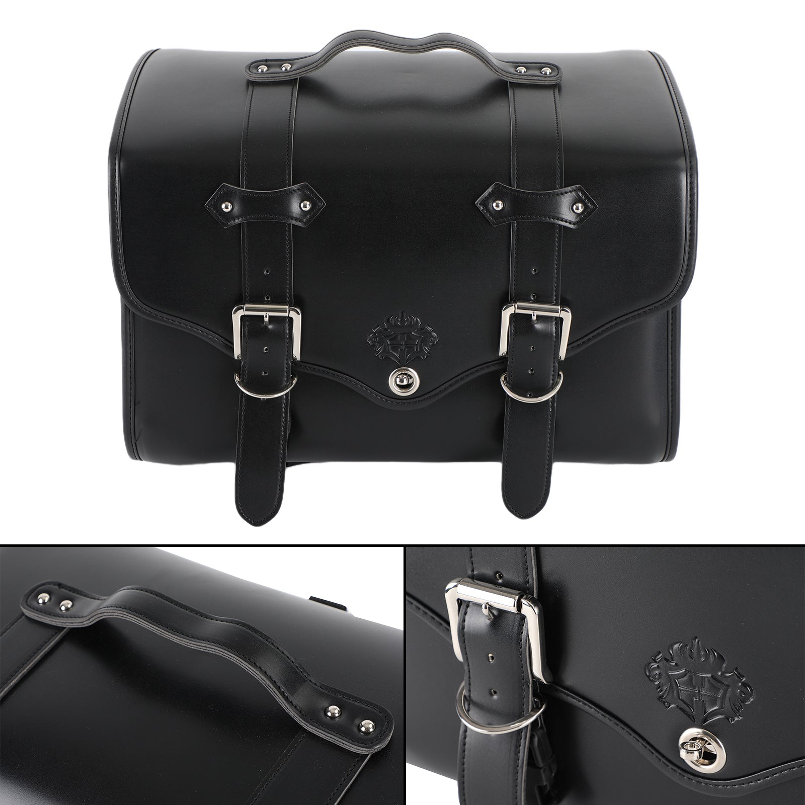 PU Leather Motorcycle Solo Swingarm Side Tool Bag Saddlebag