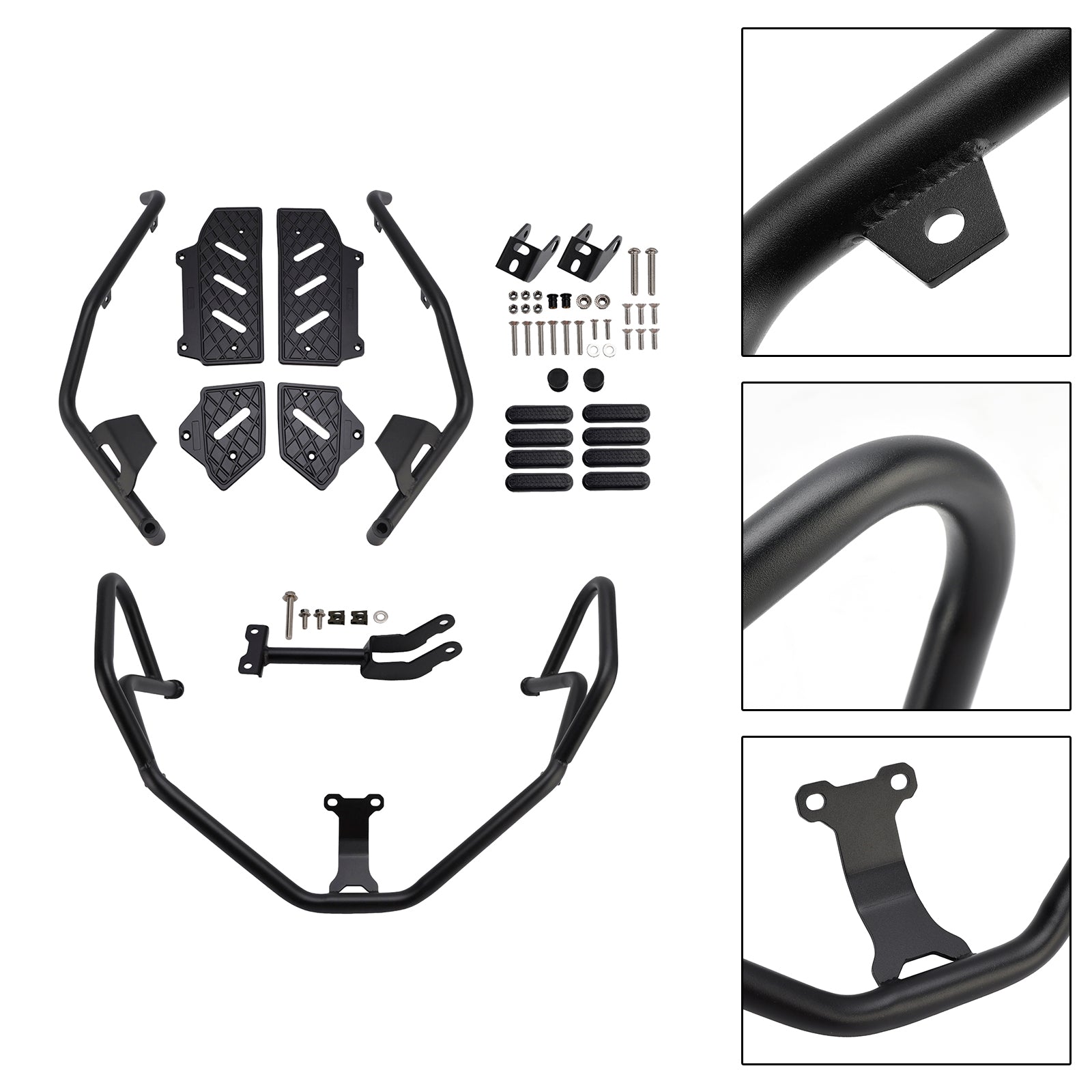 Honda Adv350 2022-2025 24 Crash Bar Upper+Lower Engine Guard Frame Fit Black