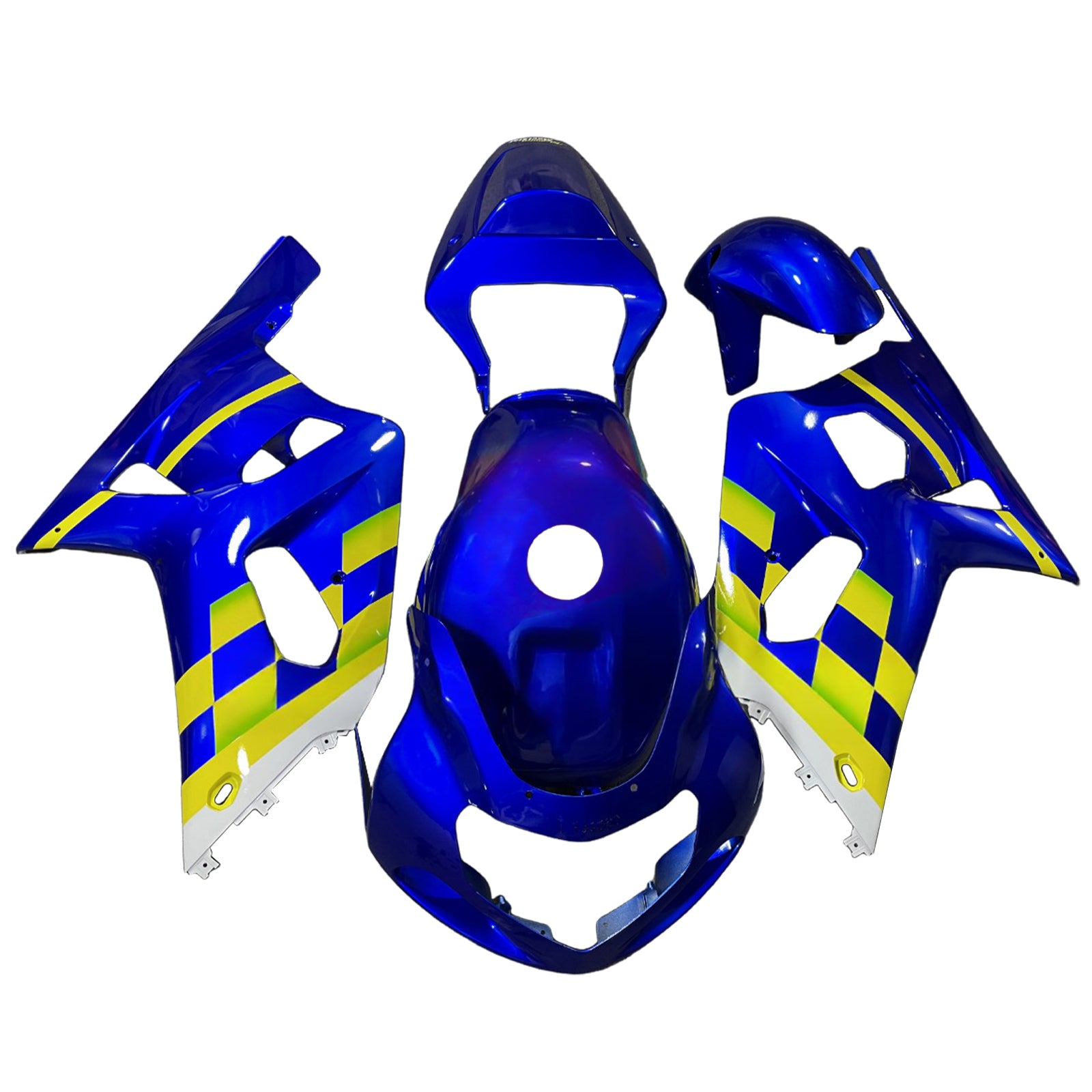 Amotopart Suzuki 00-03 GSXR 750 & 01-03 GSXR 600 Blue Yellow Fairing Kit
