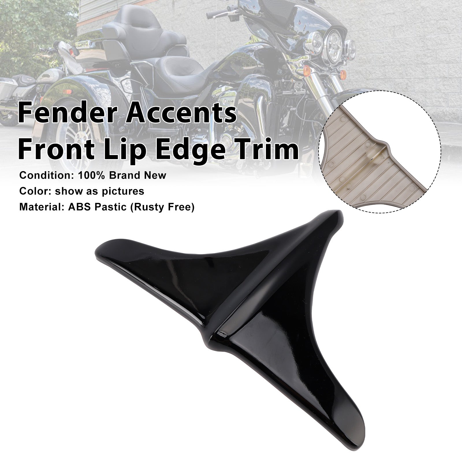 2009-2023 Street Tri Glide ABS Acentos de guardabarros trasero Borde del borde delantero