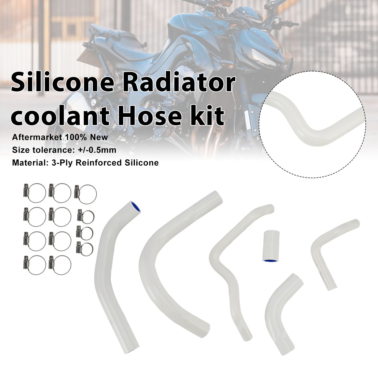 Kawasaki Z1000 Z1000SX Z1100 Silicone Radiator coolant Hose kit