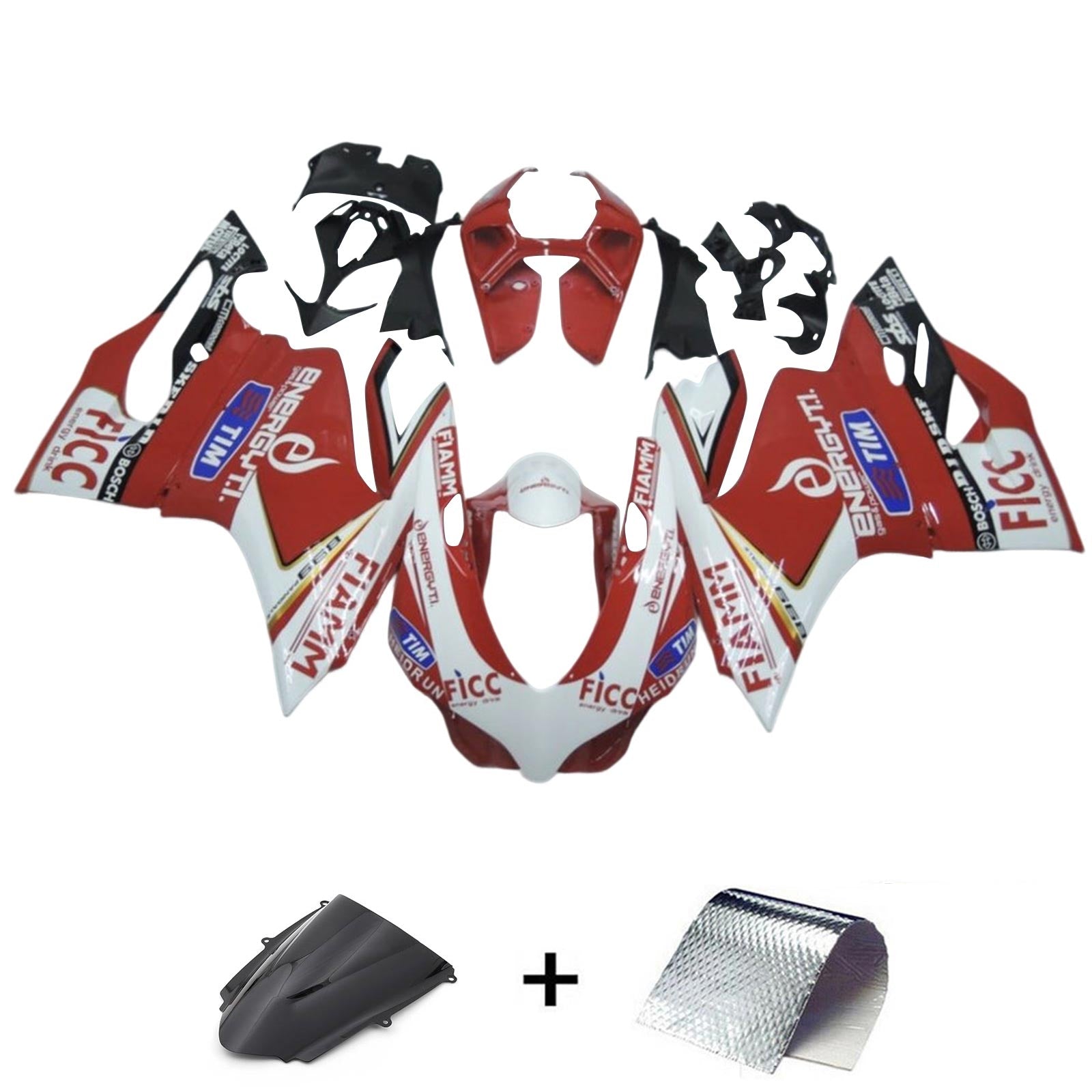 Amotopart Triumph Daytona 675 2013-2017 Red&White Style1 Fairing Kit