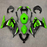 Amotopart 2013-2024 Kit carena Kawasaki EX300/Ninja300 Nero&amp;Verde Style7