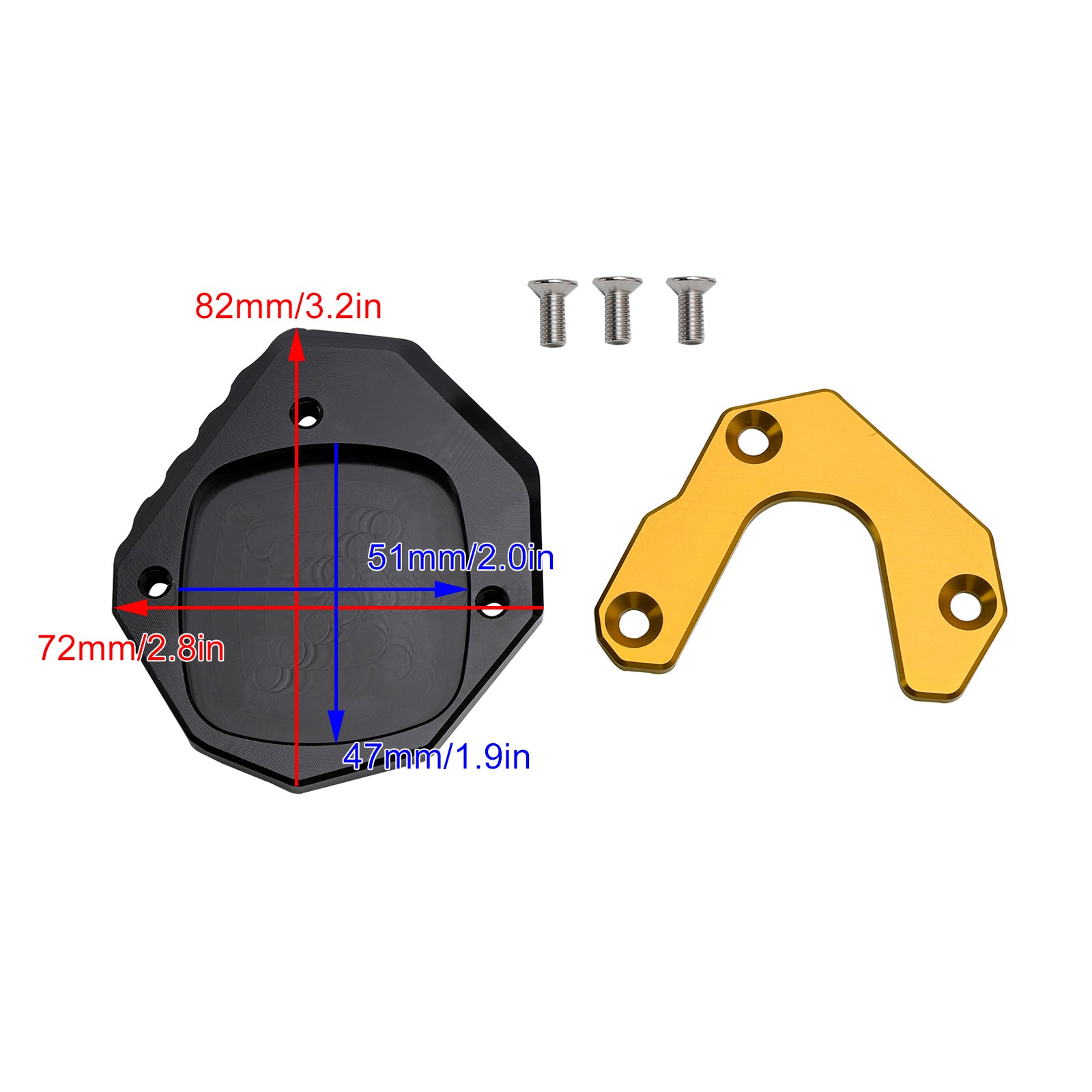 23-24 Honda XL 750 Transalp CB750 Hornet Kickstand Enlarge Plate Pad