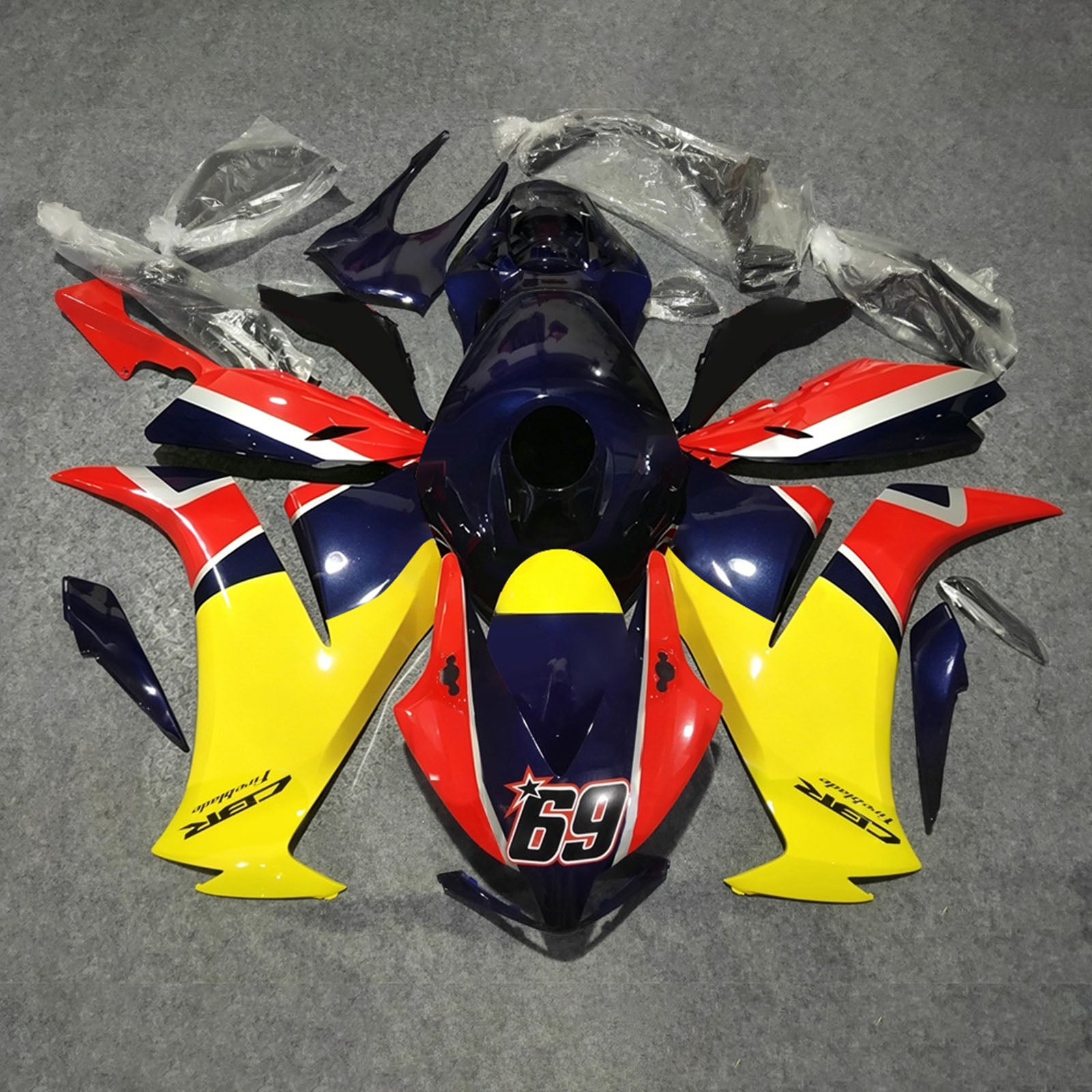 Amotopart 2012-2016 Honda CBR1000RR Red/Yellow/Purple Fairing Kit