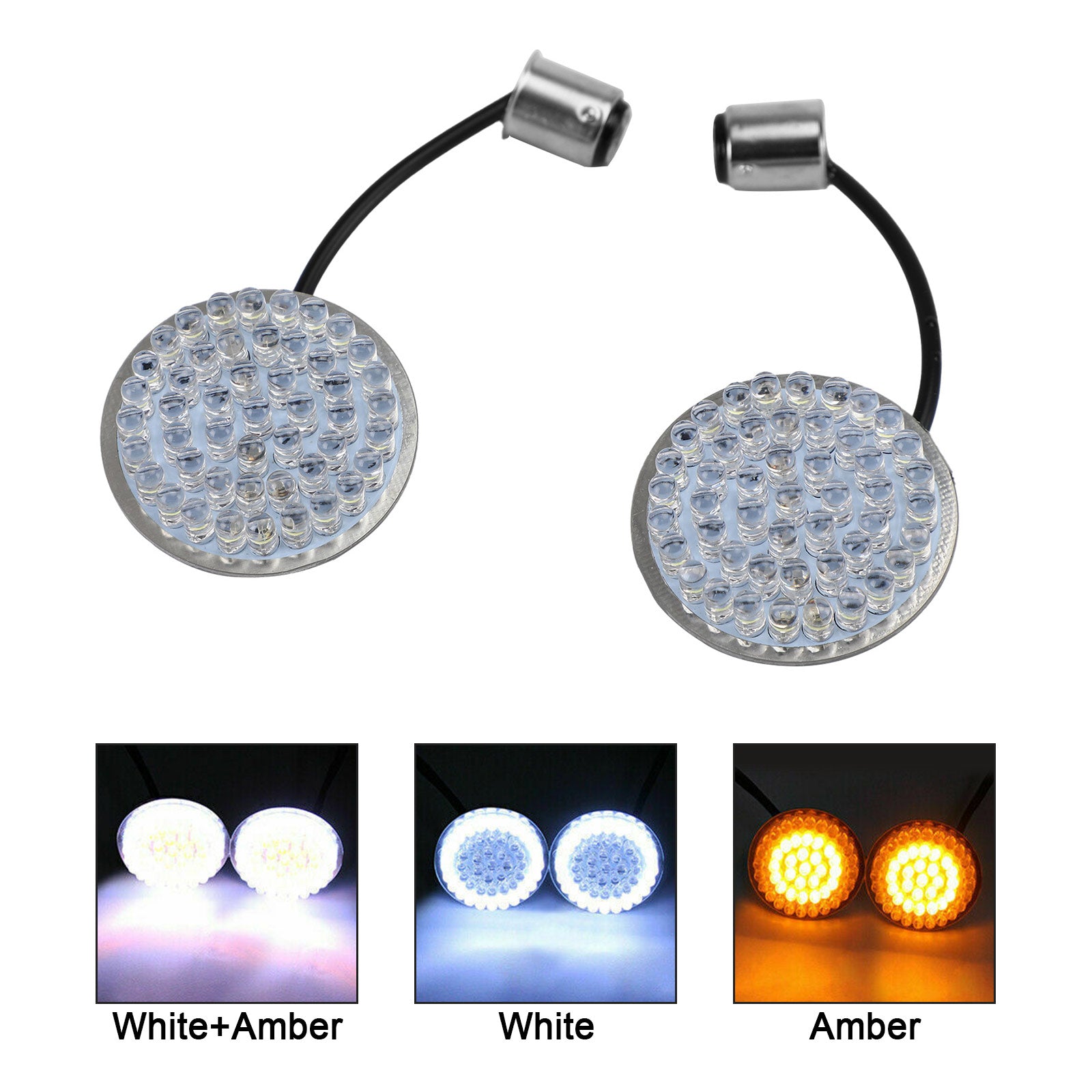 2Pcs Dyna Softail Street Glide Road King 1157 LED Turn Signals Blinker Light