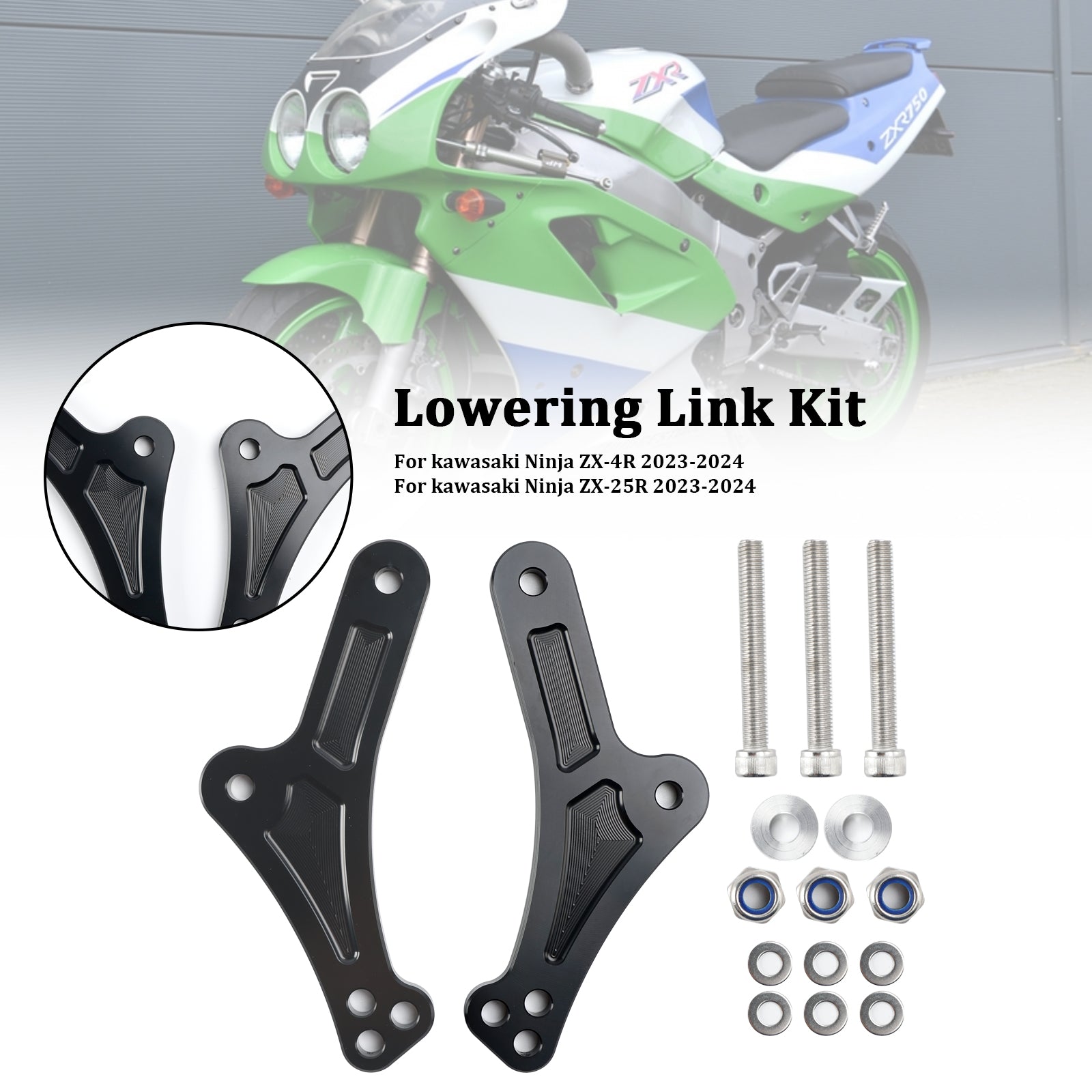 23-24 Kawasaki ZX-25R ZX-4R Liens de suspension inférieurs réglables