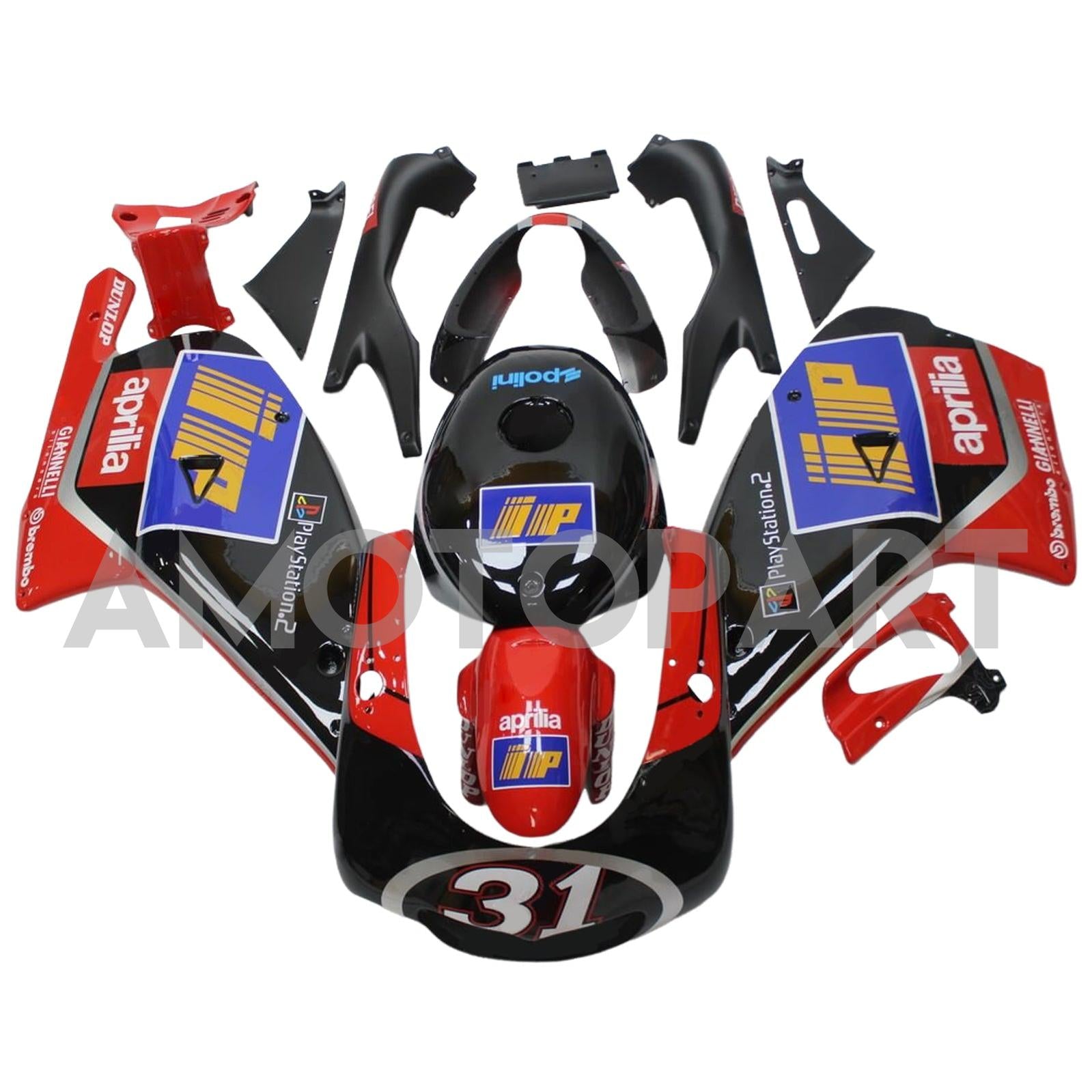 Amotopart 2000-2005 Aprilia RS125 Blue&Red Fairing Kit